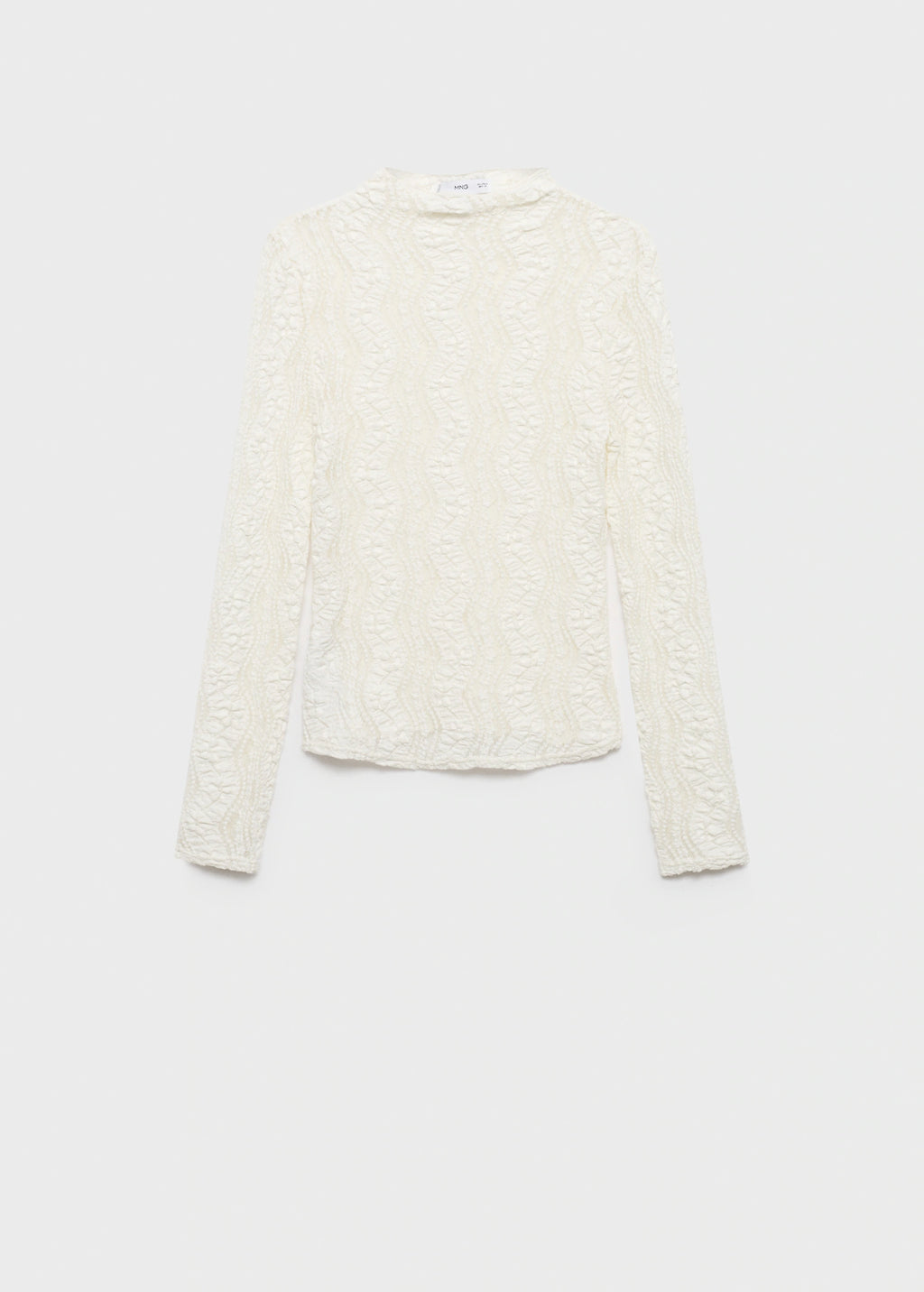 Openwork Sweater With Perkins Collar