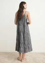 Overdyed Embroidered Cotton Nightdress