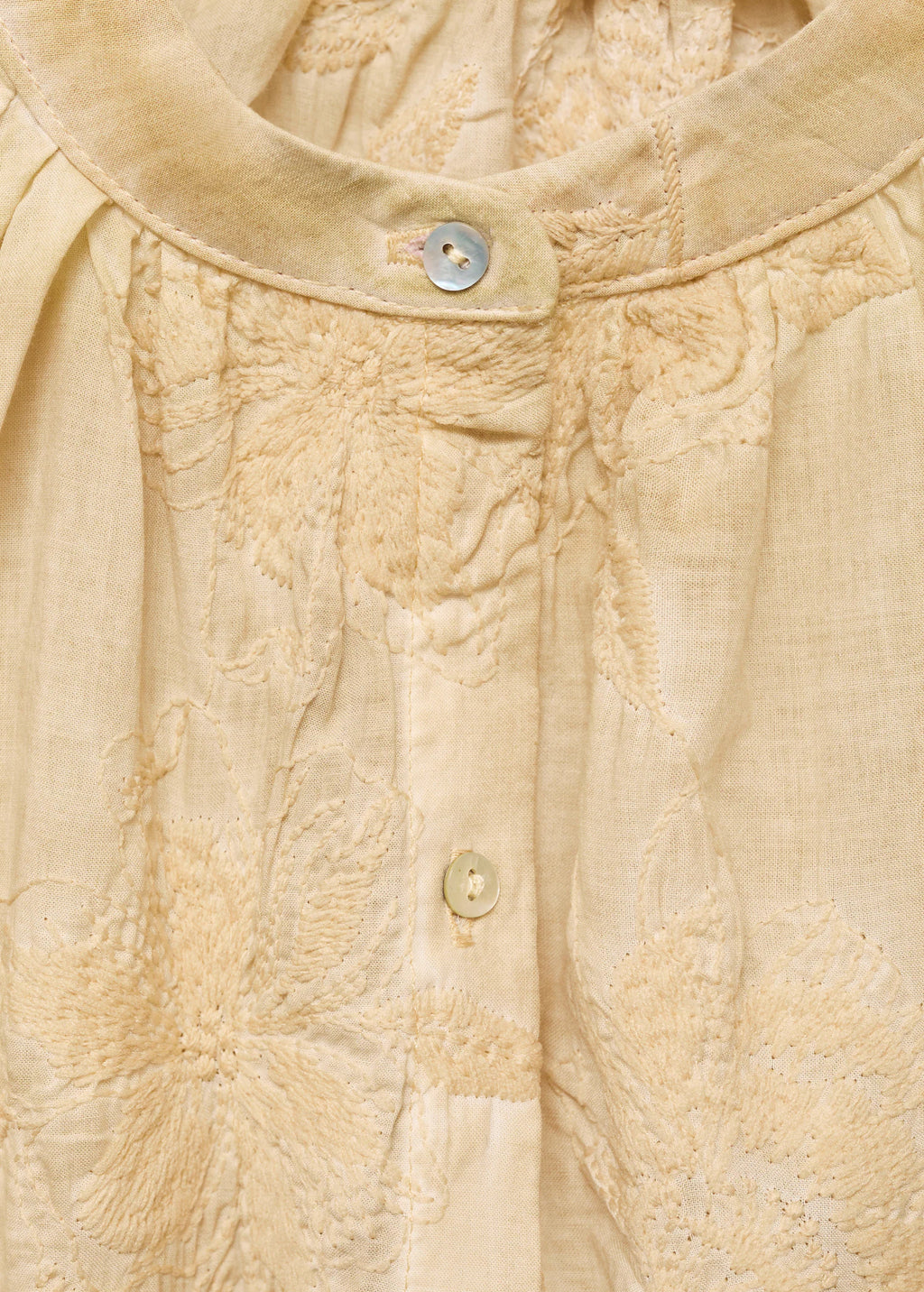 Overdyed Embroidered Cotton Nightdress