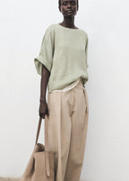 Oversized Blouse With Turn Up Sleeves