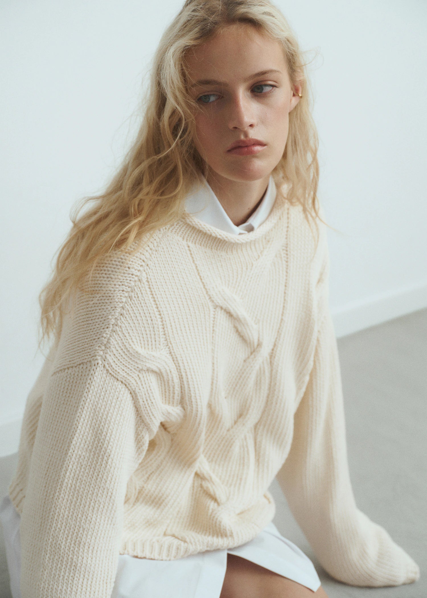 Oversized Cable Knit Sweater