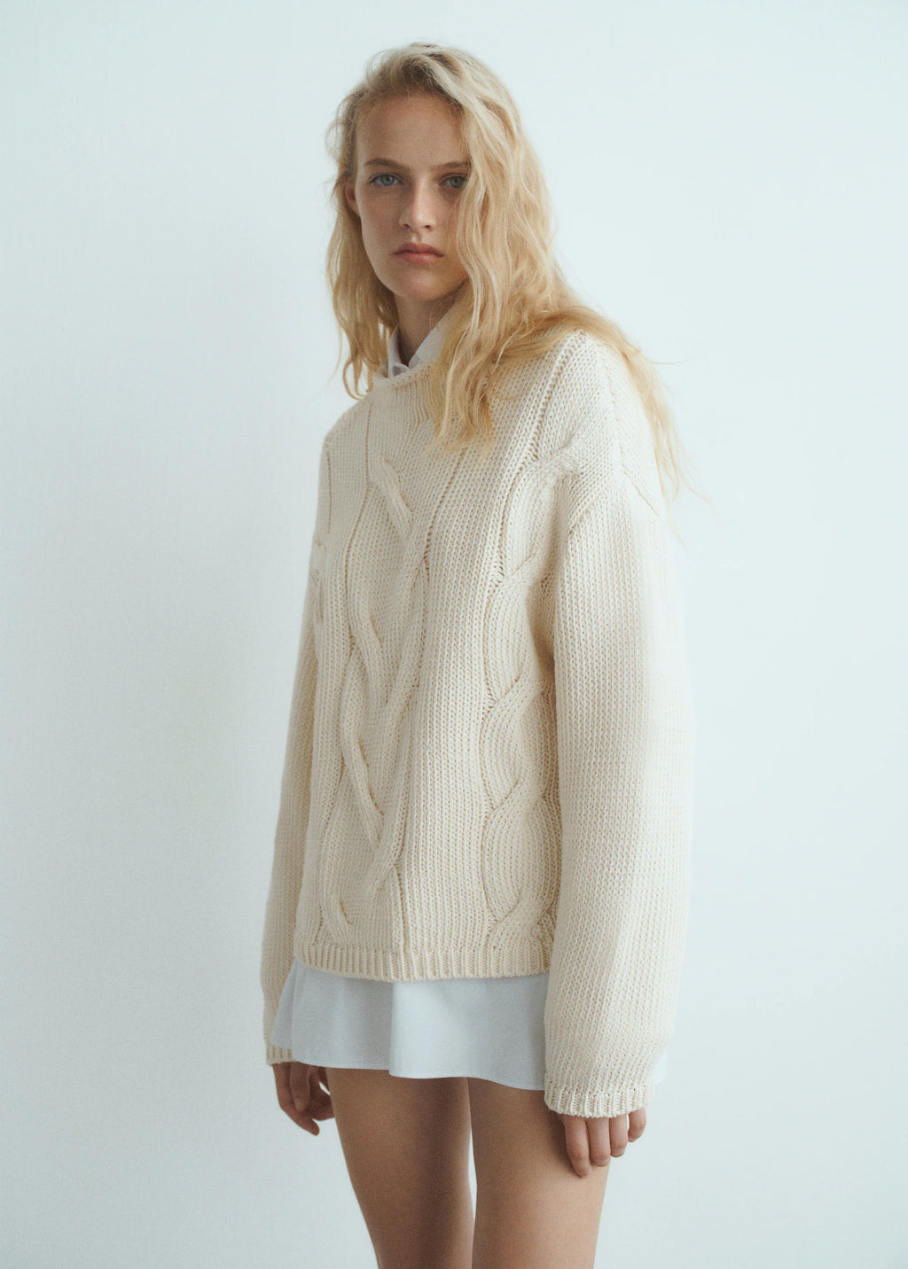 Oversized Cable Knit Sweater