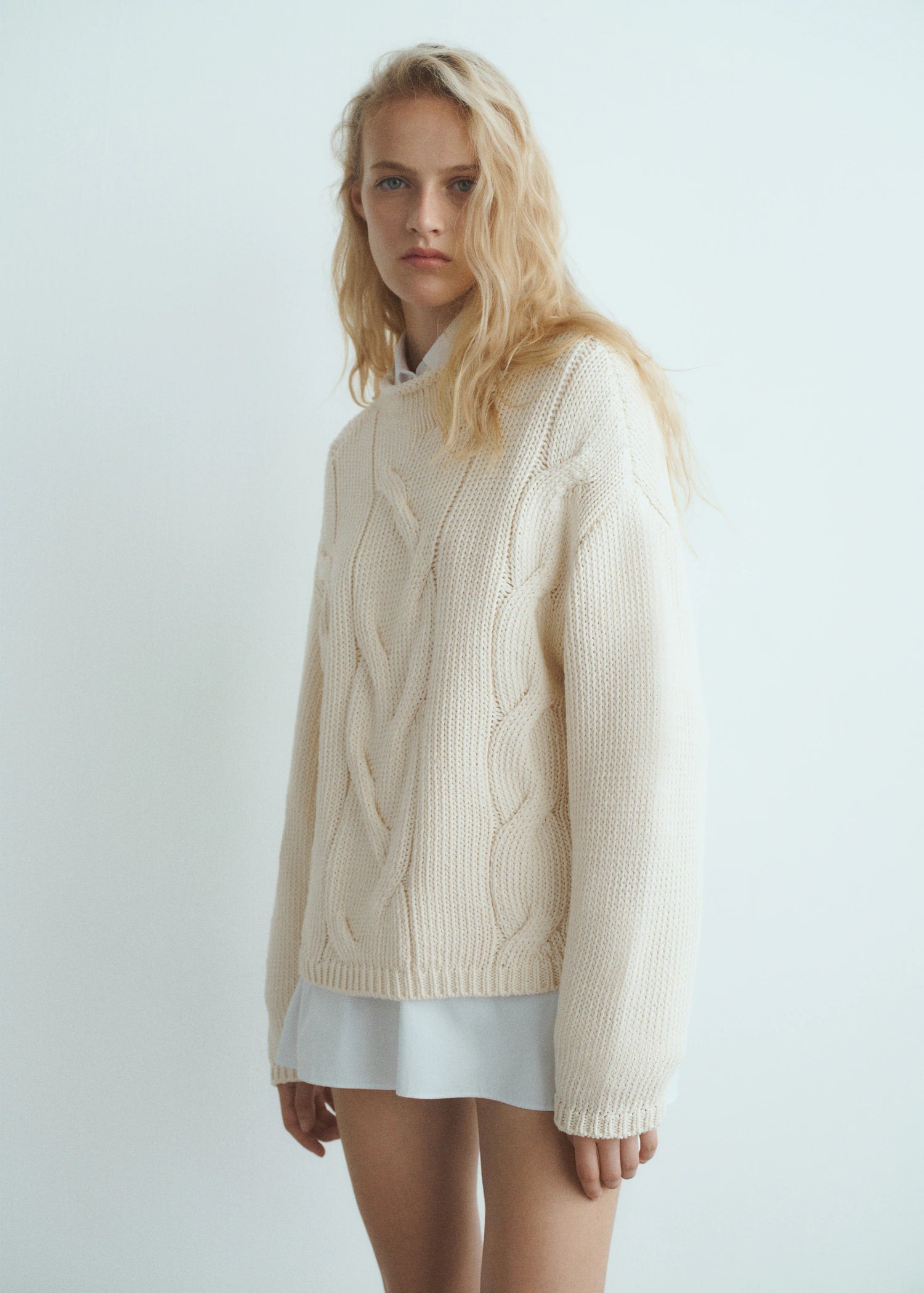 Oversized Cable Knit Sweater