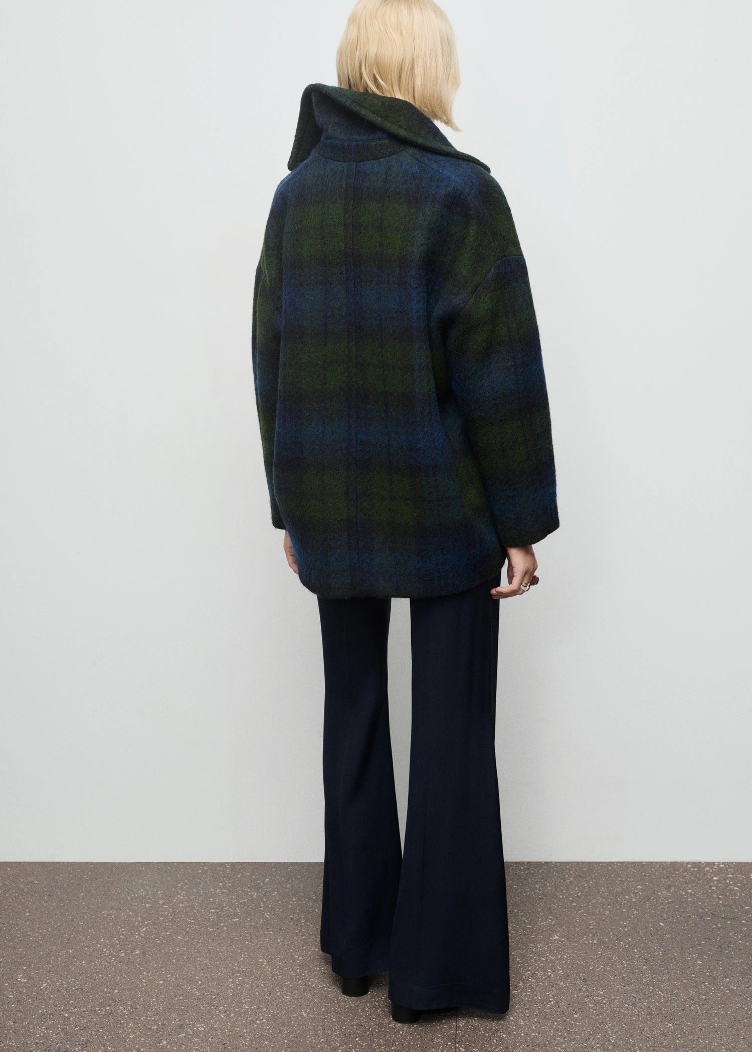 Oversized Check Coat
