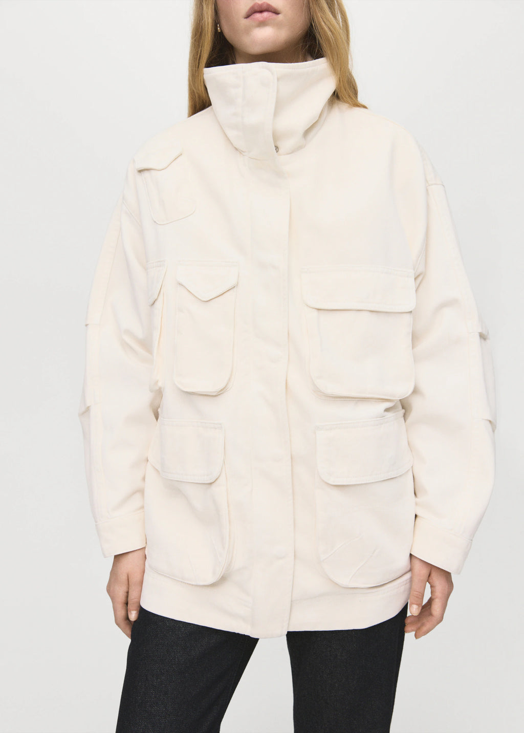 Oversized Denim Parka With Pockets