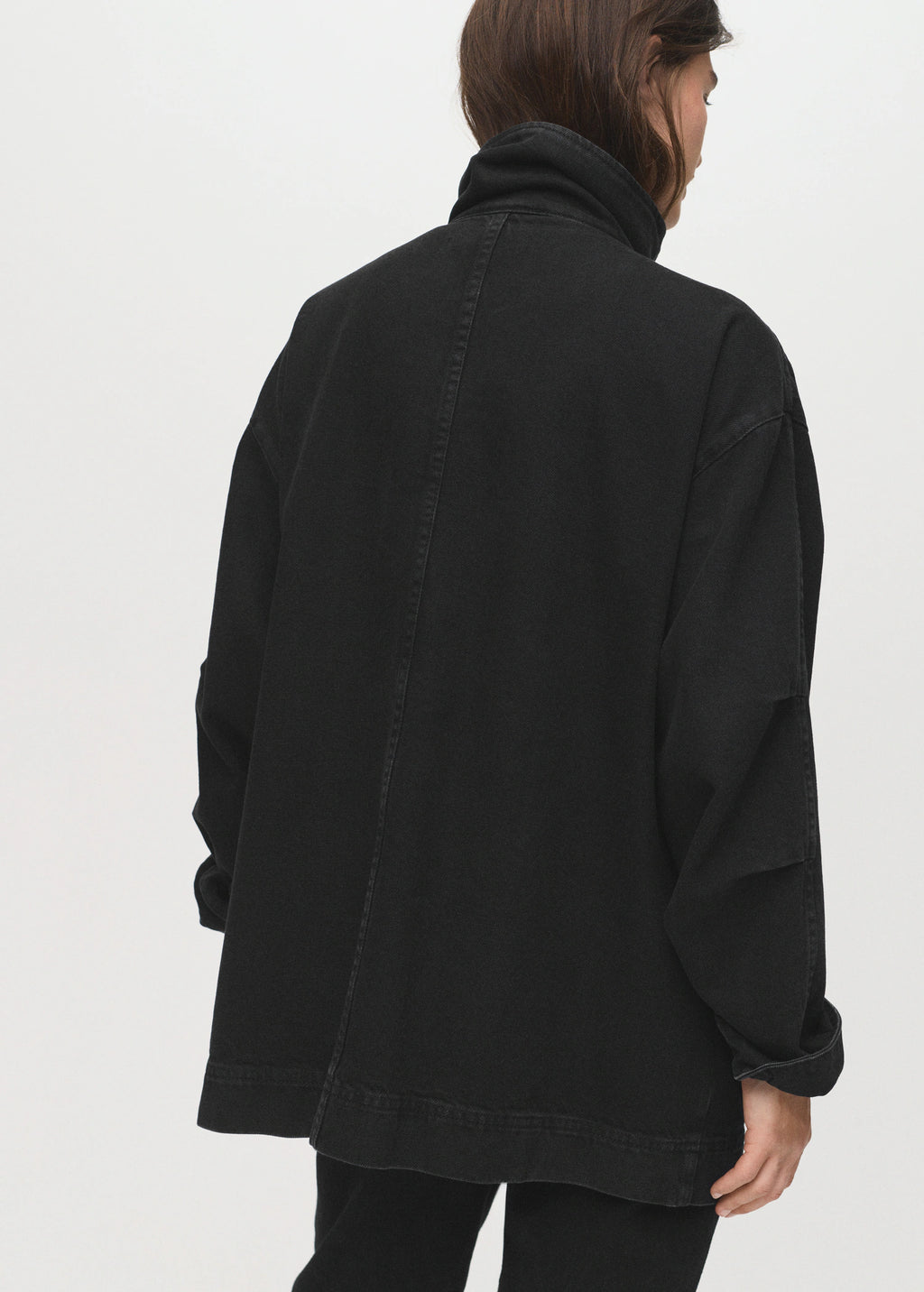 Oversized Denim Parka With Pockets