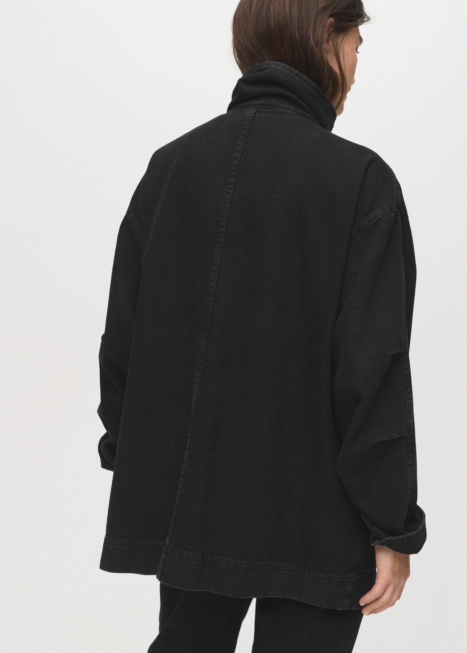 Oversized Denim Parka With Pockets