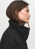 Oversized Denim Parka With Pockets