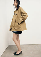 Oversized Parka With Contrasting Collar