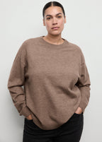 Oversized Sweater With Ribbed Trim