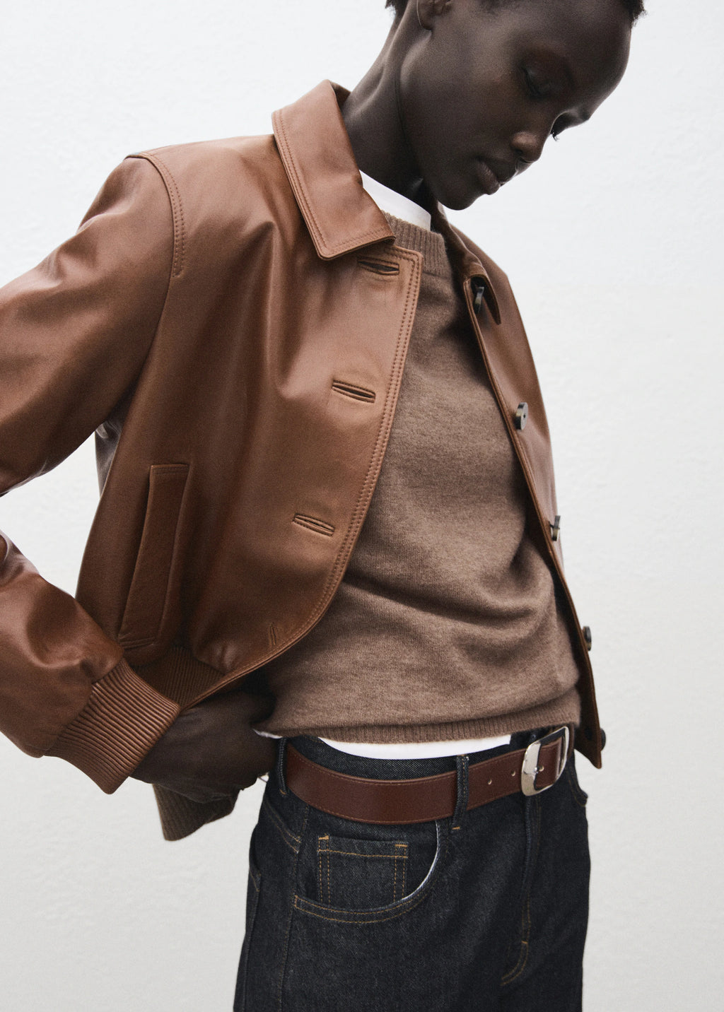 Oversized Sweater With Ribbed Trim