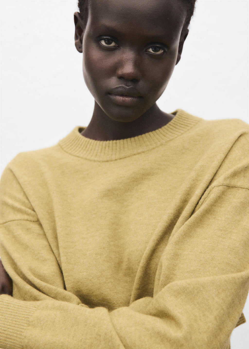 Oversized Sweater With Ribbed Trim