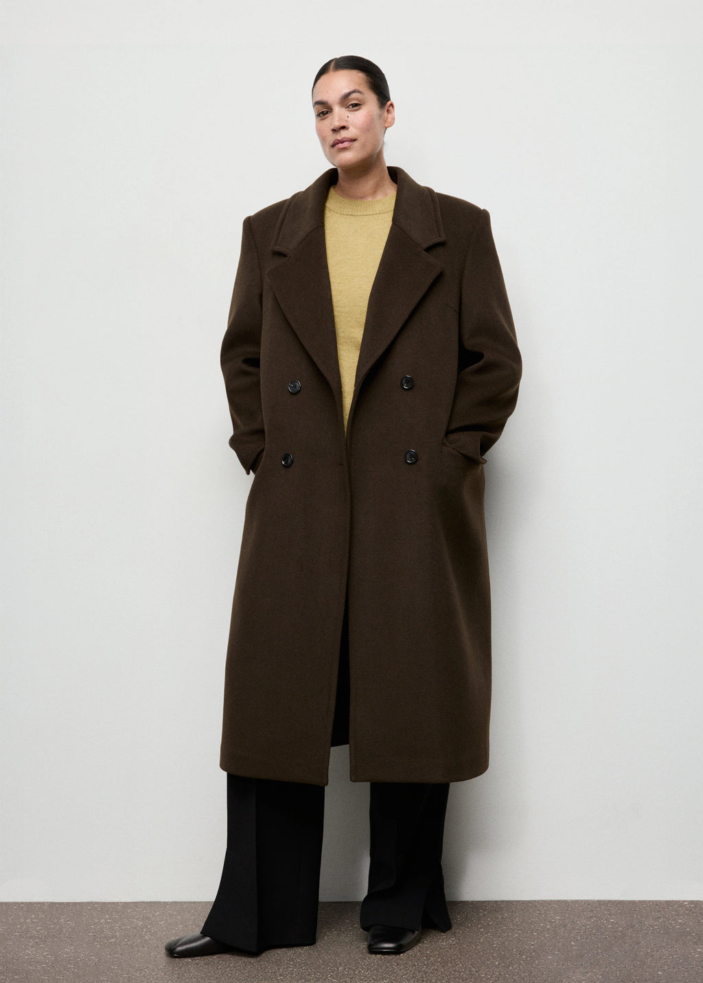 Oversized Sweater With Ribbed Trim