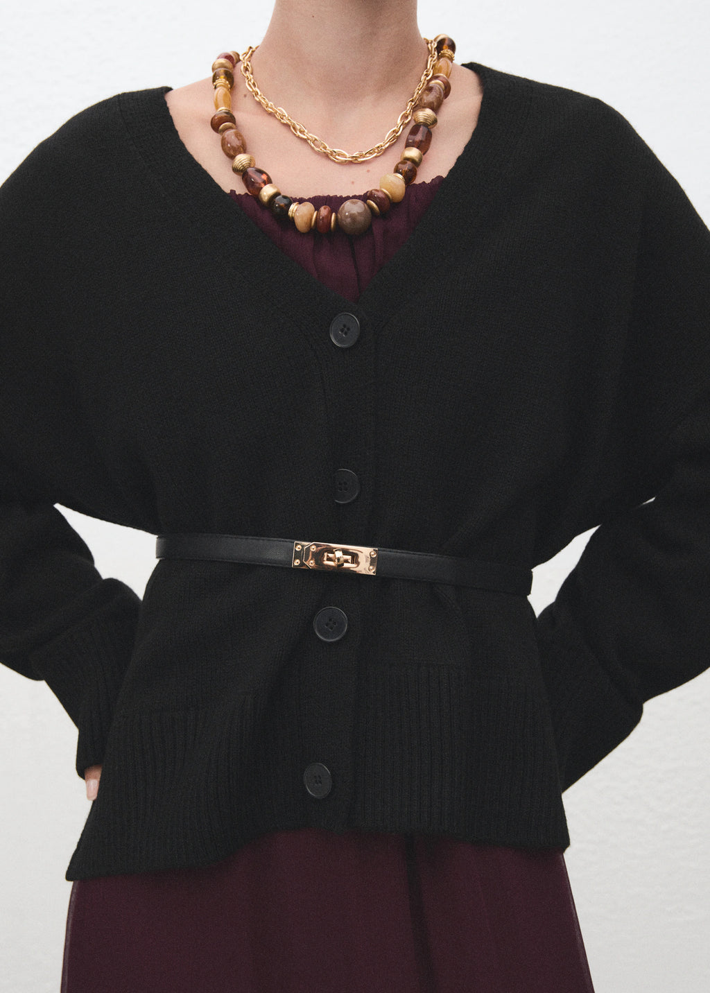 Oversized V Neck Cardigan