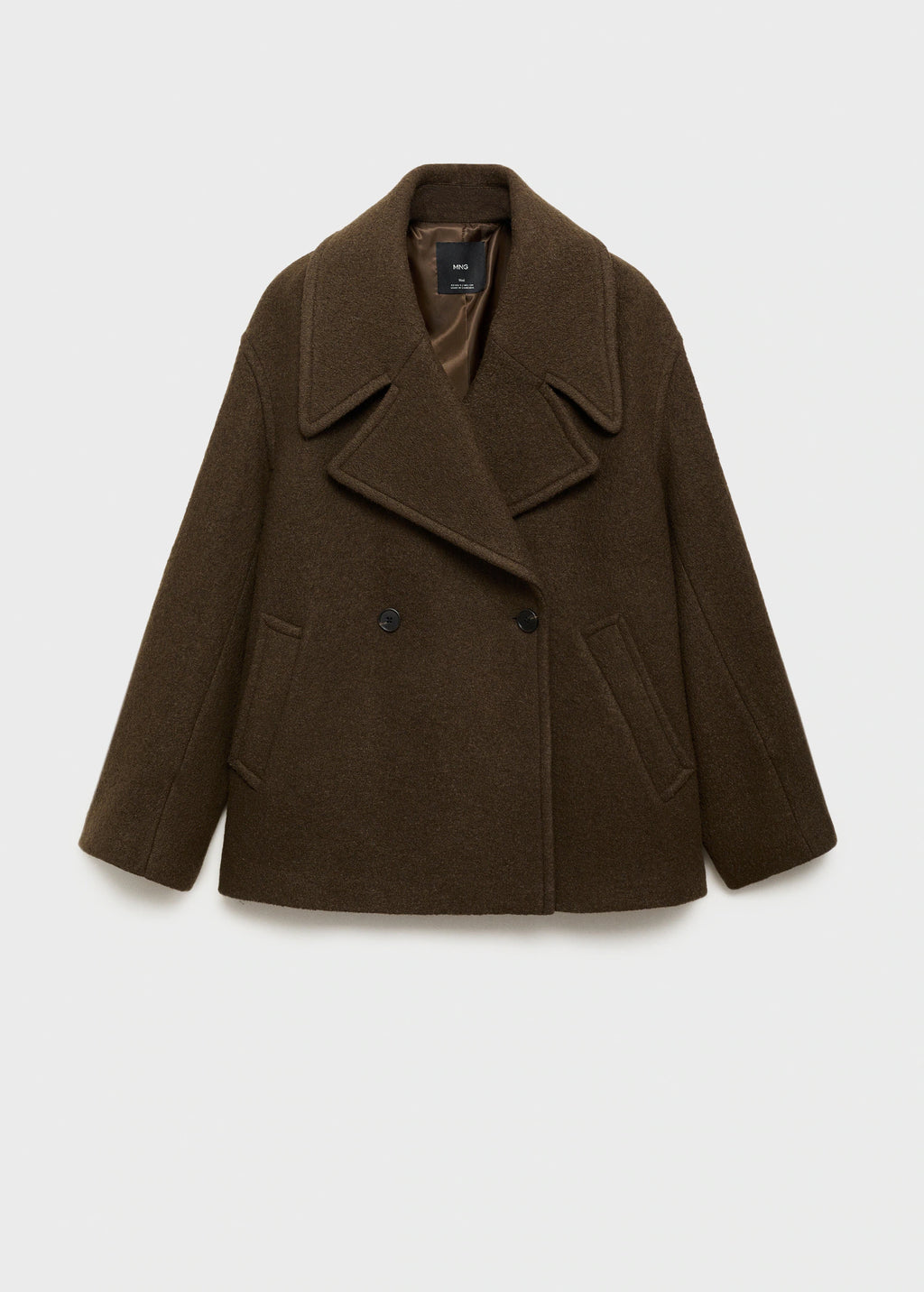 Oversized Wool Coat With Maxi Lapels