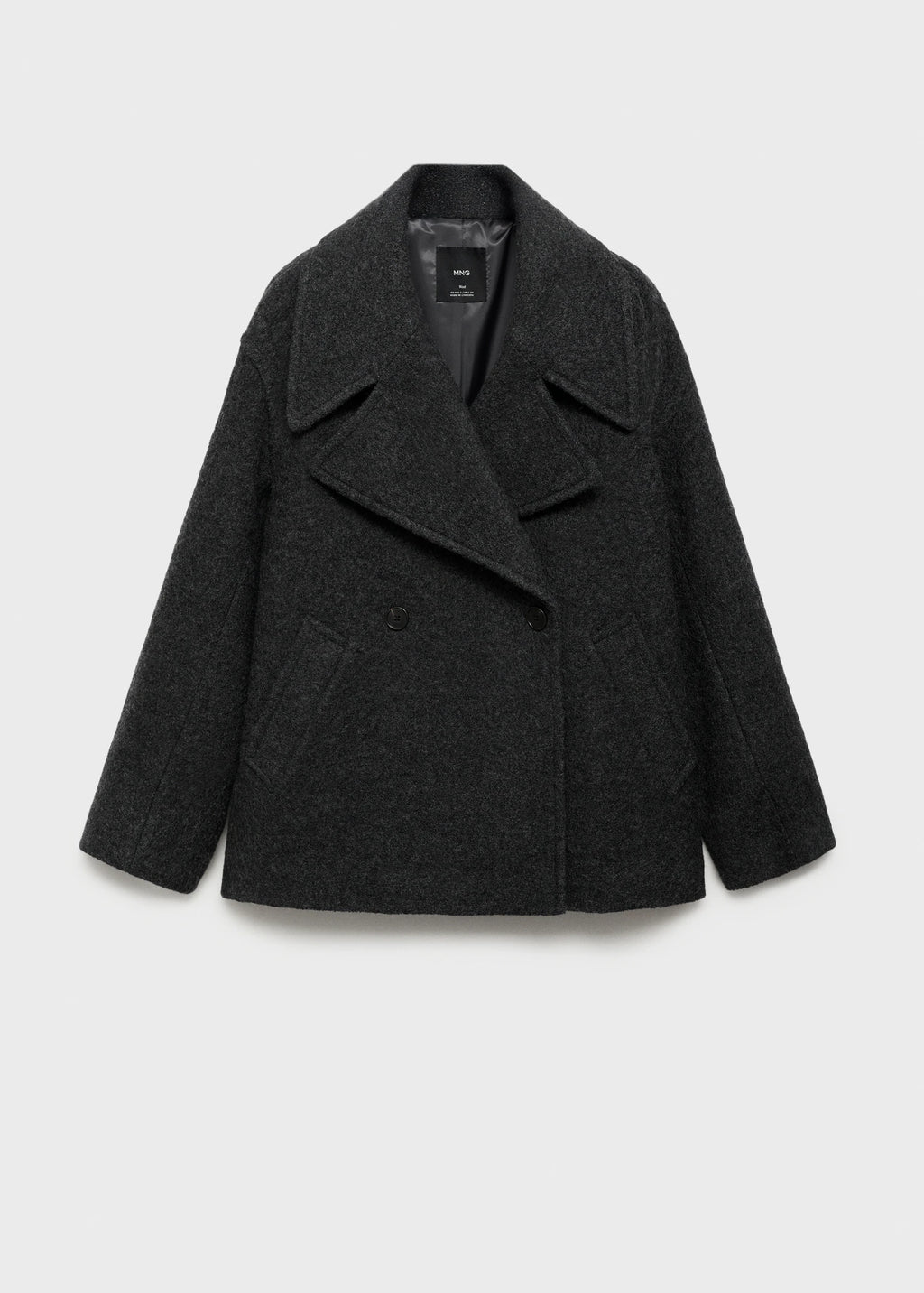Oversized Wool Coat With Maxi Lapels
