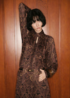 Paisley Print Blouse With Foulard