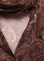 Paisley Print Blouse With Foulard