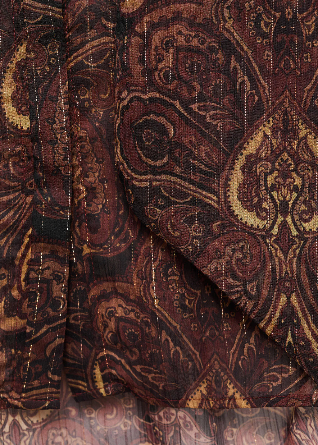 Paisley Print Blouse With Foulard