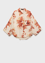 Palm Tree Shirt With Three Quarter Sleeves
