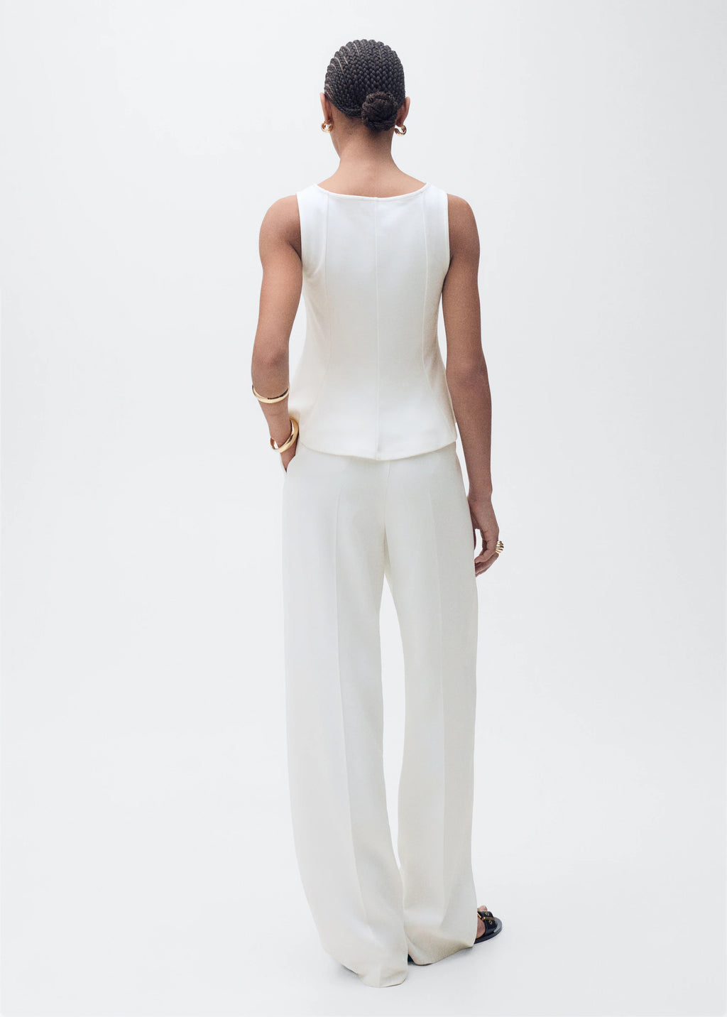 Peplum Top With Seam Detail