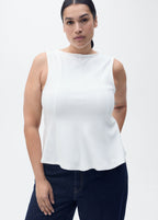 Peplum Top With Seam Detail