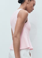 Peplum Top With Seam Detail