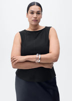 Peplum Top With Seam Detail