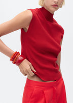 Perkins Neck Knitted Top