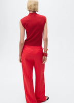 Perkins Neck Knitted Top