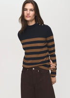 Perkins Neck Sweater With Button