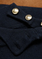 Perkins Neck Sweater With Button