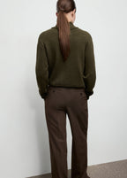 Perkins Neck Sweater With Button