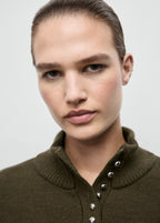 Perkins Neck Sweater With Button