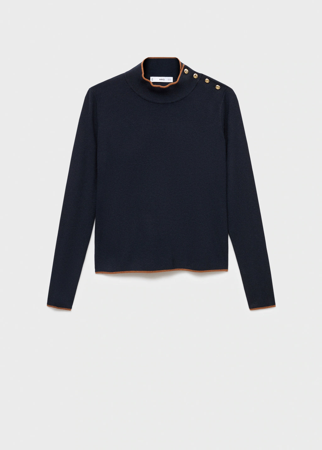 Perkins Neck Sweater With Button