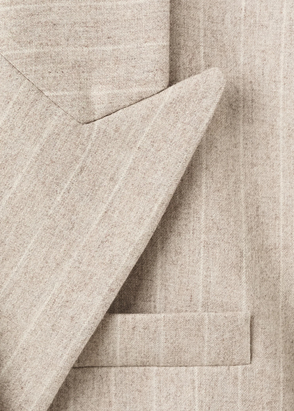 Pinstripe Wool Suit Jacket