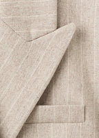 Pinstripe Wool Suit Jacket