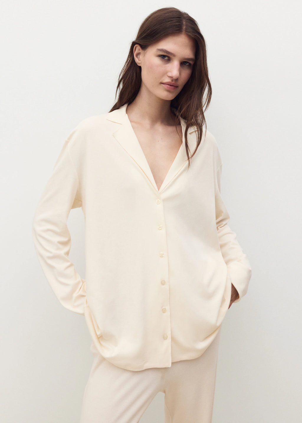 Plain Cotton Pyjama Shirt