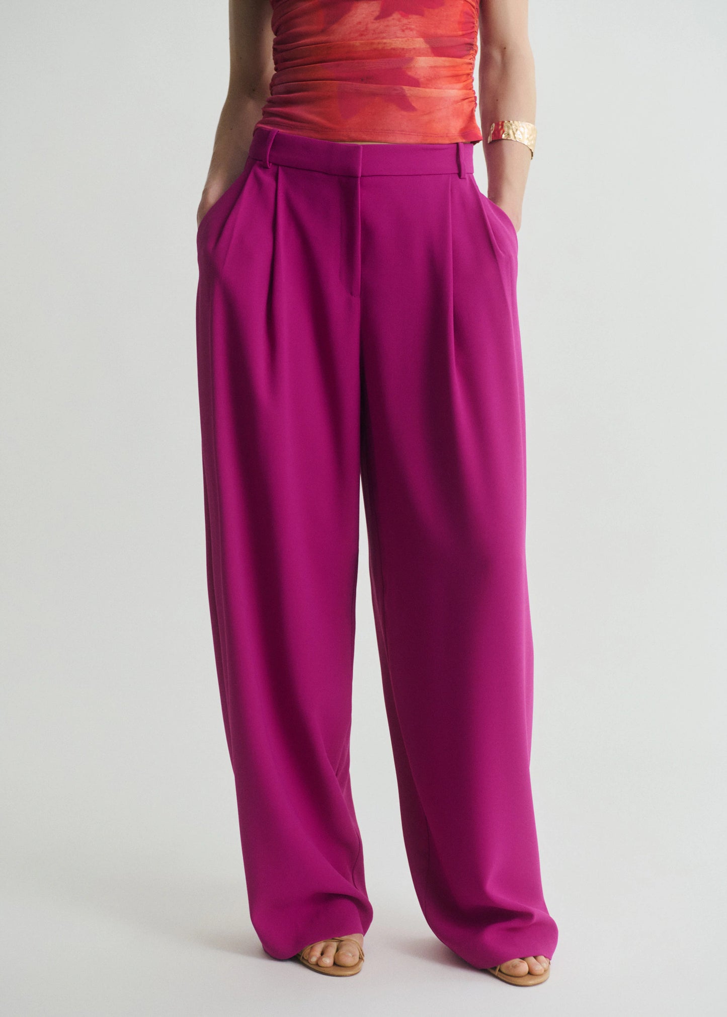 Pleat Detail Trousers