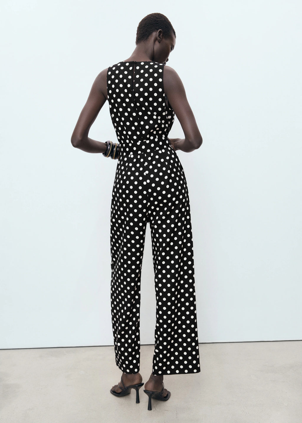 Polka Dot Belt Jumpsuit