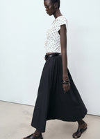 Polka Dot Blouse With Ruffles