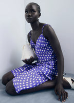 Polka Dot Satin Finish Dress