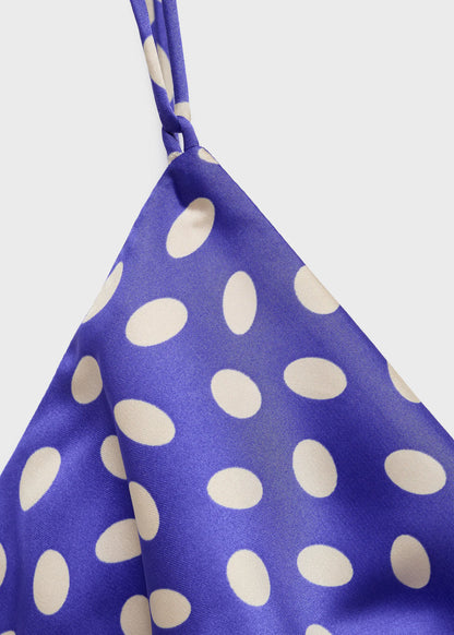 Polka Dot Satin Finish Dress