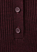 Polo Neck Ribbed Sweater