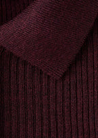 Polo Neck Ribbed Sweater