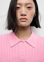 Polo Neck Ribbed Sweater