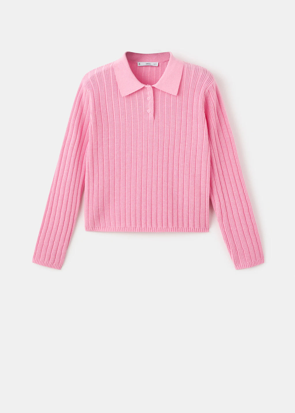 Polo Neck Ribbed Sweater