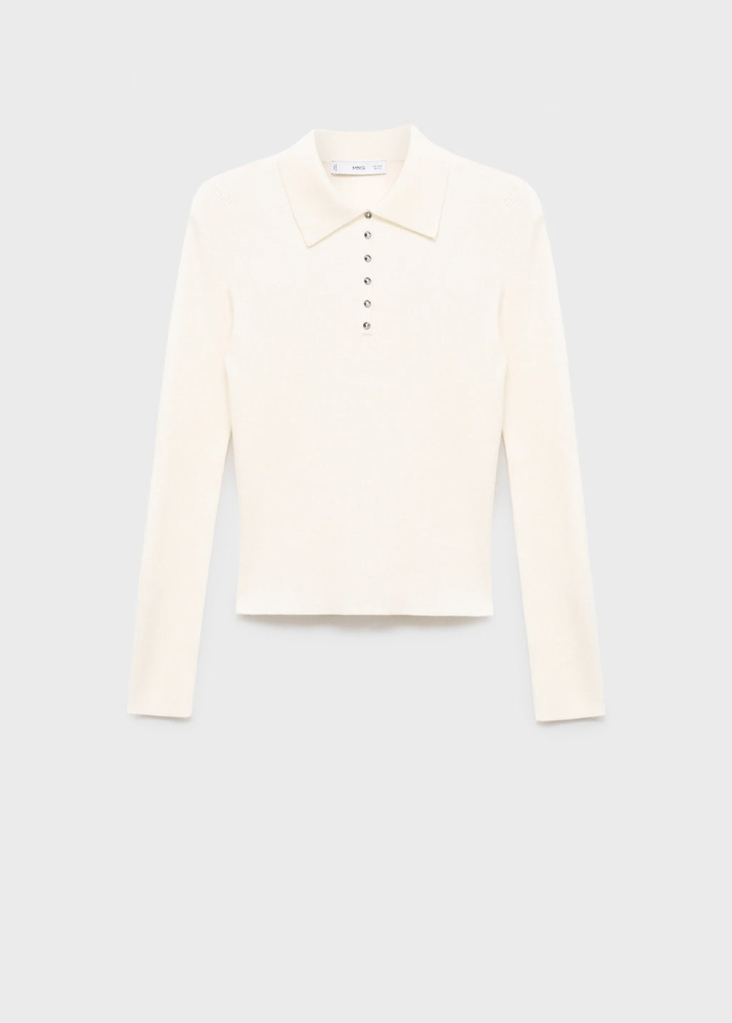 Polo Neck Ribbed Sweater