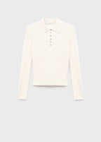 Polo Neck Ribbed Sweater