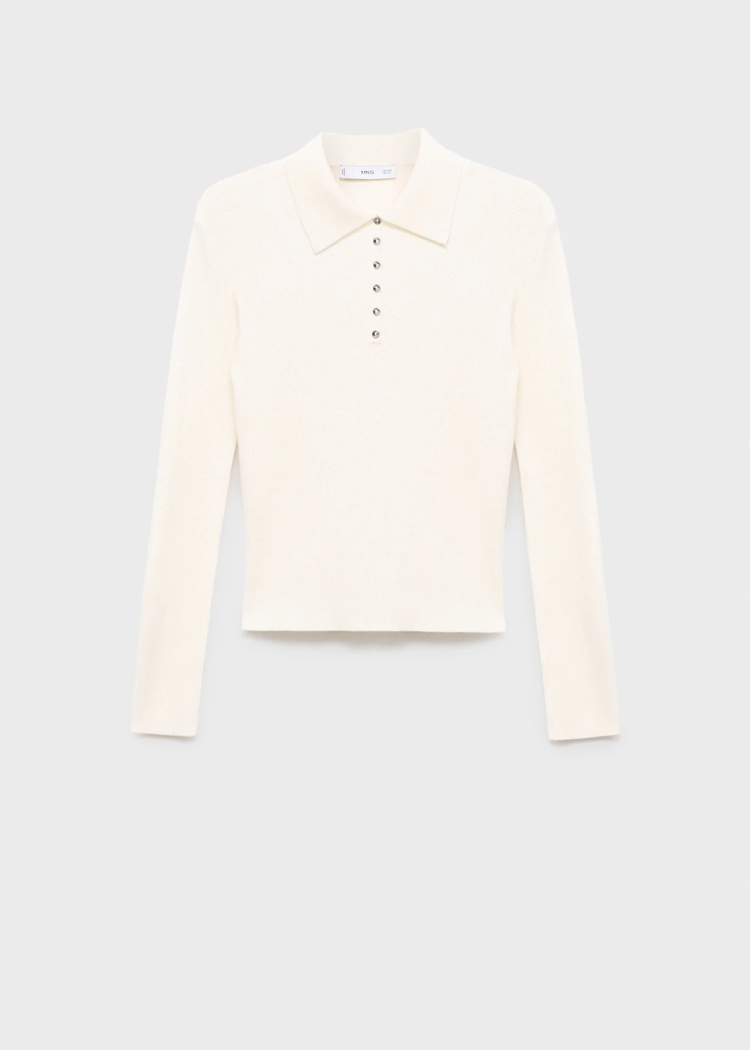 Polo Neck Ribbed Sweater